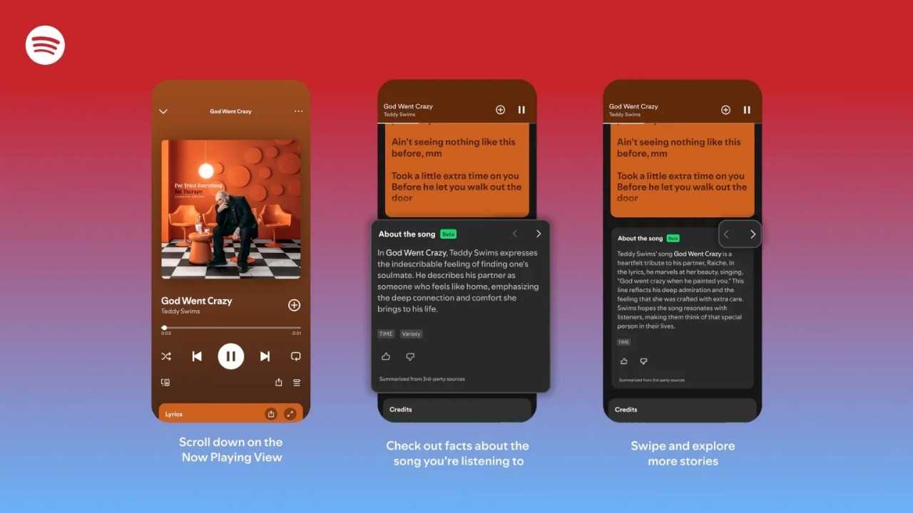 Spotify, şarkıların hikâyesini uygulama içine taşıyor